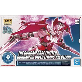 Bandai HG 1/144 The Gundam Base Limited Gundam 00 Diver [Trans-Am Clear] Model kit