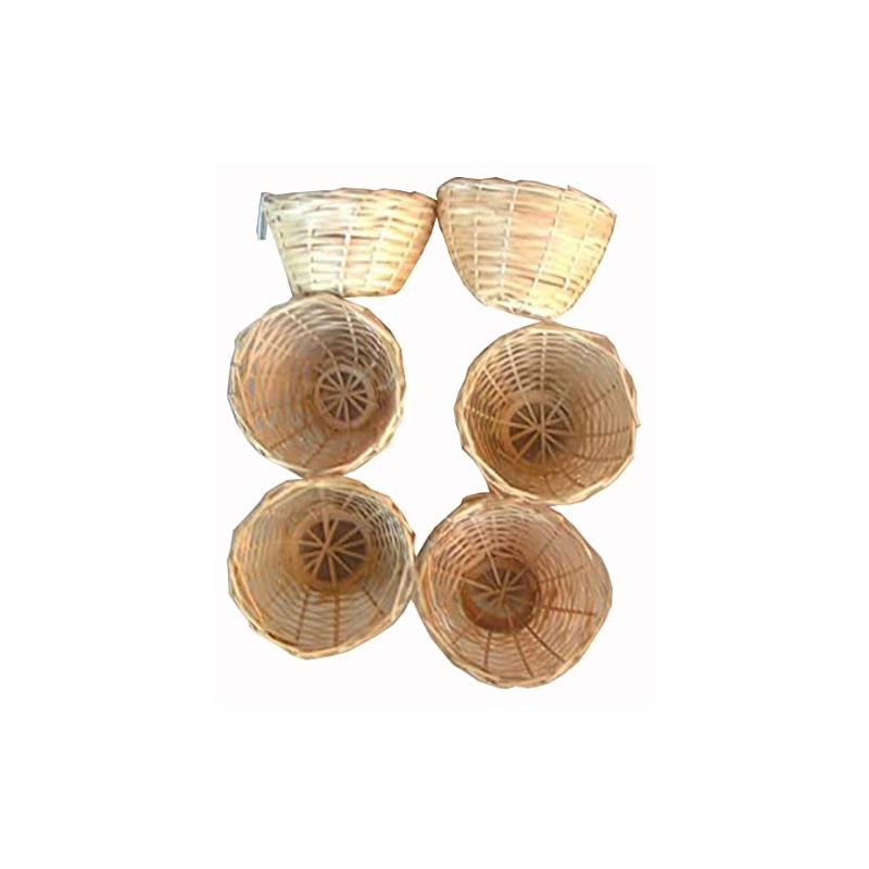 Finch Bird Bamboo Opened Bird Nest Lot of 6-Medium