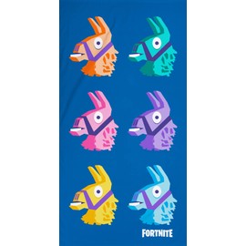 Fortnite Llama Bath Towel 75 x 150 cm 100% Cotton Velour Quality Beach Towel Beach Towel Bath Sheet Sauna Towel Battle Royale Loot Lake Salty Springs Tilted Towers Skins Matching Bed Linen