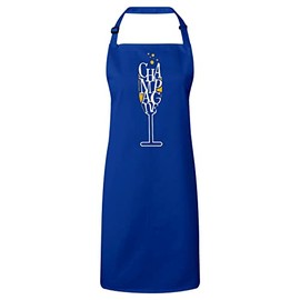 fabulous Premium Kitchen Apron Champagne Party Alcohol Lifestyle Luxury, blue