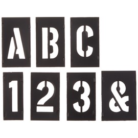 CH Hanson 10190 2inch Plastic Letter and Number 138 Piece Interlocking Stencil Set, Black