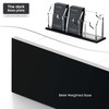 YUXUN Vertical Business Card Holder for Desk, 3 Slots Acrylic