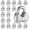MANCHAP 30 Pack M3 U Bolt Cable Wire Rope Clamps,