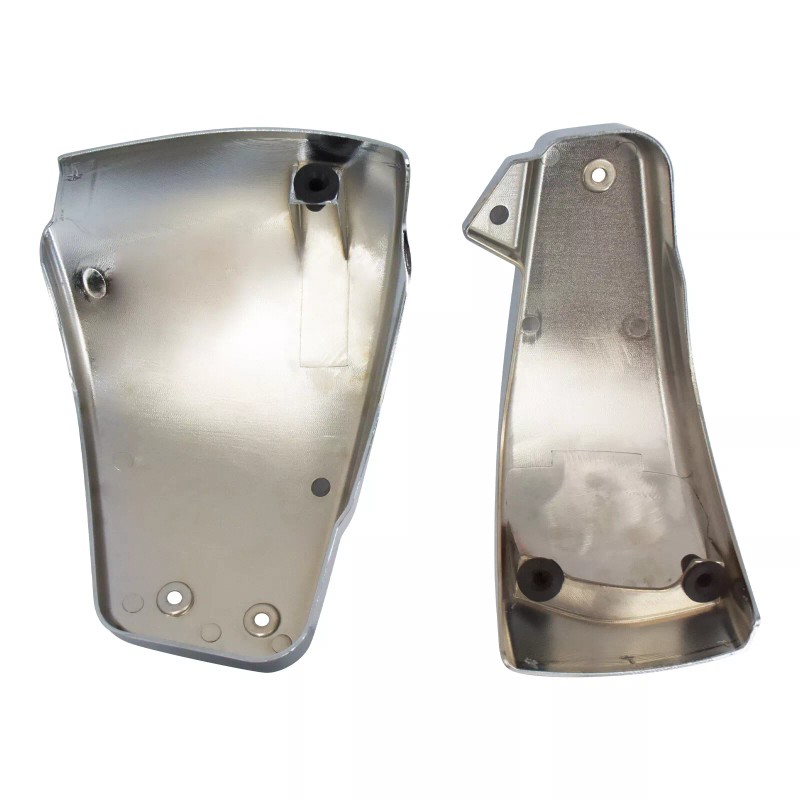 HDBUBALUS 2x Chrome Battery Fairing Side Cover Fits For Harley