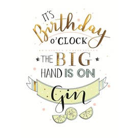 Gin O'Clock Birthday Greeting Card Inspired by Second Nature Cards