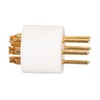 5 Pin Turntable Plug Connector Red Copper Gold Plating Nickel
