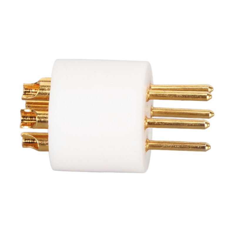 5 Pin Turntable Plug Connector Red Copper Gold Plating Nickel