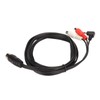 DIN 5Pin Male to 2 RCA Female and 3.5mm Cable