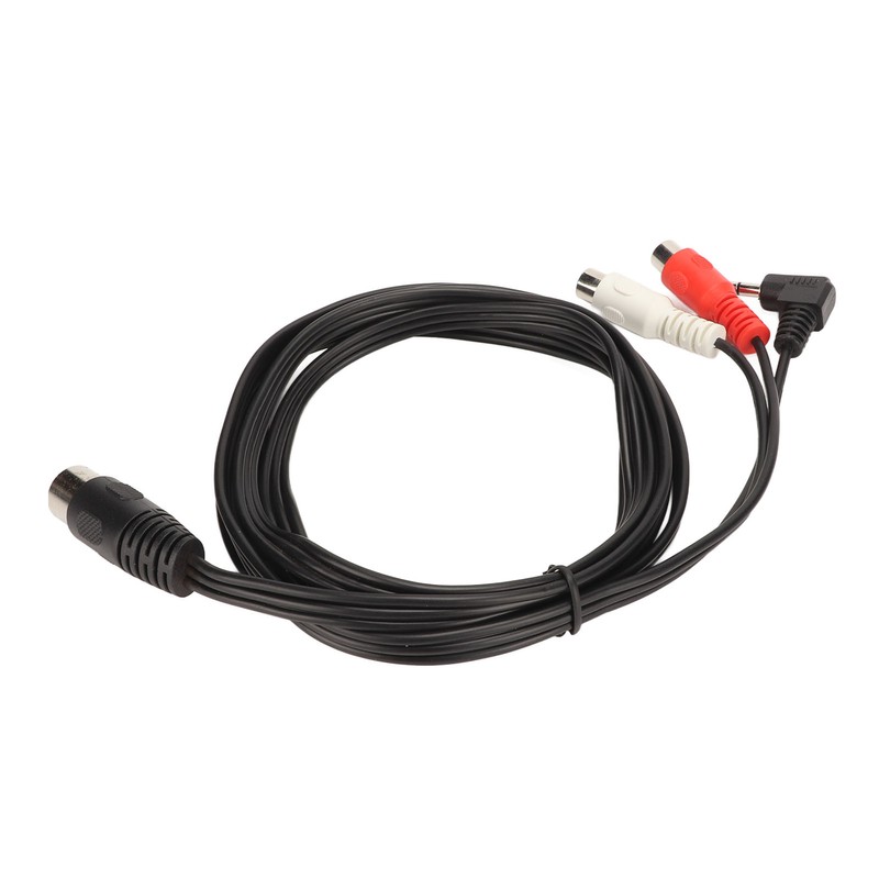 DIN 5Pin Male to 2 RCA Female and 3.5mm Cable