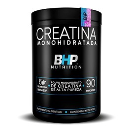 BHP NUTRITION- Creatina monohidratada | Alta pureza | en polvo| sin sabor| 90 servicios| Hecho por Ultralab| Holograma de Seguridad| Alto rendimiento, preworkout| producto 100% original |450grs | Sin OMG, Sin gluten, Sin azúcar| 5grs por porcion| 100% natural| scoop incluido