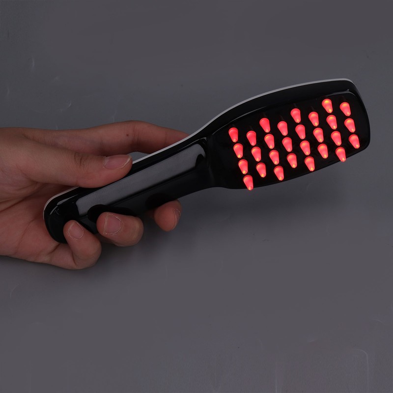 Electric Light Therapy Massage Comb Red Blue Light Vibrate Phototherapy