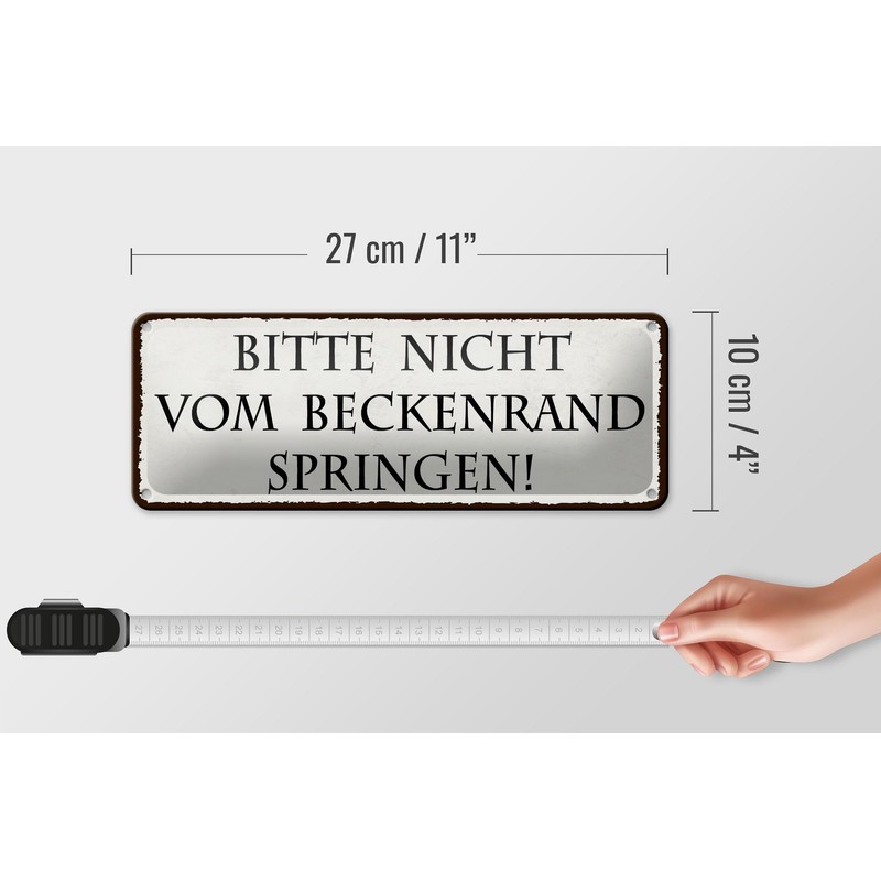 FEMER Tin Sign with German Text 27 x 10 cm
