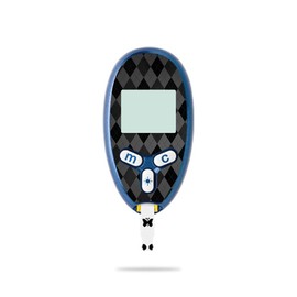 MightySkins Skin Compatible with Abbott Freestyle Lite - Black Argyle | Protective, Durable, and Unique Vinyl Decal wrap Cover | Easy to Apply, Remove, and Change Styles | Made in The USA