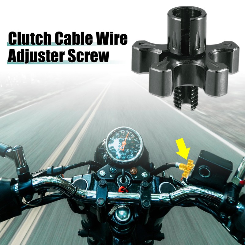 X AUTOHAUX Brake Clutch Levers Adjuster Screw M8x1.25 Motorcycle Titanium