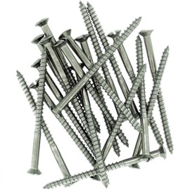 No.3 x 0.78 (2.5mm x 20mm) Slot Raised Countersunk Wood Screw - Stainless Steel (A2) (Pack of 20)