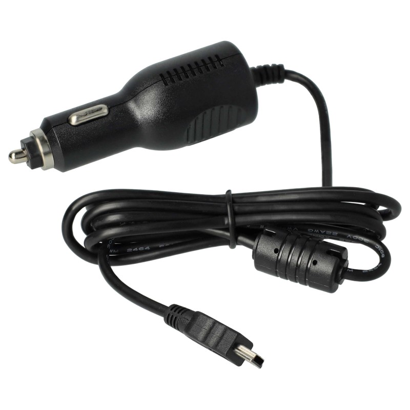 vhbw IN-CAR CHARGER for Navigation systems with Mini-USB-connection with intergrated