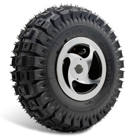 Felixstory 10 Inch 3.00-4 Wheel with Keyway Bearing Bore Diameter 0.73" Bearing Width 1.77", 10x3.00-4 Flat Free Tire, Fit for Hand Truck/Wheelbarrow/Garden Cart/Wagon/Generators