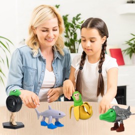 8PCS Italian Brainrot Toys Action Figure,Tralalero Tralala Anime Figures Toys with Tralalero Tralala, Tung Tung Tung Sahur, Brr Brr Patapim,Brainrot Meme Shark Collectible Animals Figurine Doll Gifts