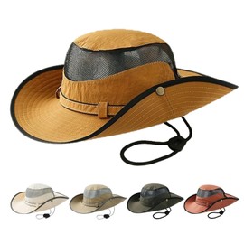 AYPOW Unisex Sun Hat, UV Protection, Foldable Bucket Hat, Fishing Hat with Wide Brim, Lightweight Breathable Fishing Hat, Boonie Hat, Packable Safari Hat, Summer Hat, Bucket Hat for Men and Women