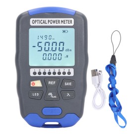 50KM Fiber Optic Power Meter Red Light Net Cable Wire Tester LED Light Optical VFL Visual Fault Locator ‑70 ‑ +10dbm Power Measuring Range