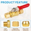 Breezliy Lead-Free Brass Mini Ball Valve Shut Off Switch,1/4 inch