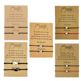 Molyorch Pinky Promise Bracelets, Love Friendship Bracelet, Long Distance Bracelet, Best Friends Bracelet, for Best Friend, Couple Bracelet, Woven Jewellery, Pack of 10, Metal