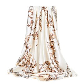 FAIRYGATE Paisley Scarf Large Satin Square Scarves for Women UK Silky Like Ladies Scarfs Bandanas Hair Neck Sleeping Wraps 90x90cm Sophisticated 73022