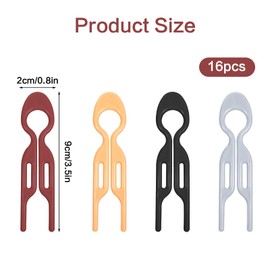 MBAIYO 16Pcs U-shaped Magic Grip Hairpins, Matte French Hair Sticks French Twist Pin Wavy U-Shaped Pins Hairstyle Accessories for Women