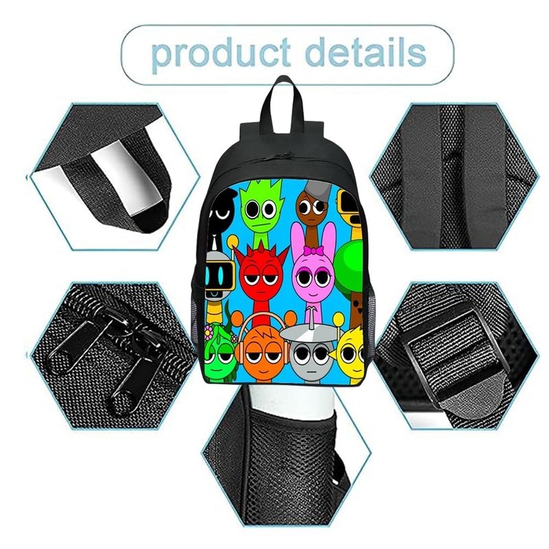 ZPSOSPZ Rhythm Box Cartoon Schoolbag, Rhythm Box Game Themed Backpack,