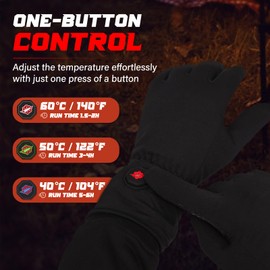 Dr.Warm Heated Glove Liners for Men Women, Thin Heated Work Gloves with Touch Screen Fingers Rechargeable Battery Heated Gloves, Hand Warmers for Winter Driving, Typing, Running/Large