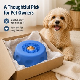 Slow Feeder Dog Bowl for Wet Food - Non-Slip Ball-Shaped Lick Bowl for Puppies and Daily Pet Feeding