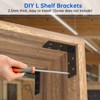 KOMOHOM 1.5x3x3 Inch Galvanized L Bracket, 8PCS 90 Degree Angle