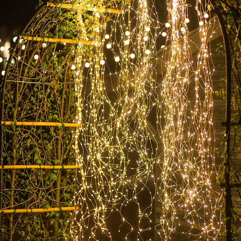 2M 200LED String Light Flexible Copper Wire for Christmas Holiday