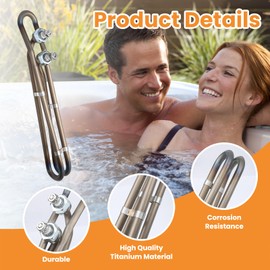 Xzionh 5.5kw 240v Hot Tub Heater Element for Balboa Spa Heater Element, Replacement Flo-Thru Universal Hot Tub Heating Element (5.5kw)