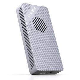 Coolpie M.2 NVMe SSD Enclosure: USB 4.0 40Gbps Tool-Free Aluminum Enclosure with Cooling Fan, Support UASP Trim PCIe M/B+M Key, Compatible with 2230/2242/2260/2280 SSDs