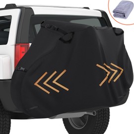 Bike Cover for Transport on Rack, 600D Oxford Bike Rack Cover Heavy Duty Bicycle Covers Outdoor Storage Waterproof Bike Covers for 1 Bikes on Rear Bike Rack for Mountain Road Electric City Bike