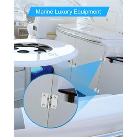 HZSIFU 2" x 2" Stainless Steel Boat Hinges, 50mm X 50 mm Heavy Duty Door Hinges with Screws for Ship RV Yacht, 2 PCS