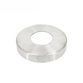Top Hardware Stainless Steel 316 Grade Base Flange/Plate Cover for 2″ OD Round Post Fitting (Brush Finish (Round), 2″)