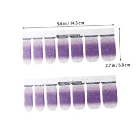 Minkissy 3 Pack Glitter Nail Stickers Nail Art Shiny Decals DIY Manicure Kit Great for Holiday Events