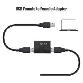 POHFP USB Female to Female Adapter 10Pack, Type A 3.0 Female to Female Cable Coupler, High Speed USB Extension Connector, Suitable for Connecting Two Male Ends Cable