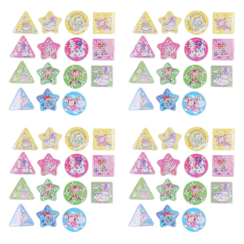 60pcs Balanced Ball Maze Toys Mini Maze Puzzle Games Palm