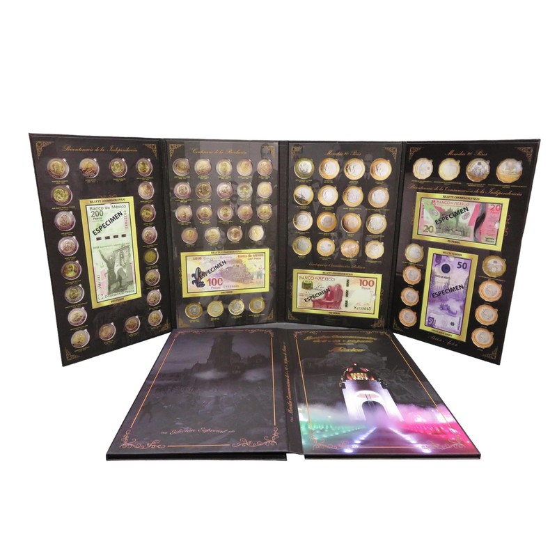 ALBUM PARA MONEDAS DE 5 10 Y 20 PESOS BILLETES
