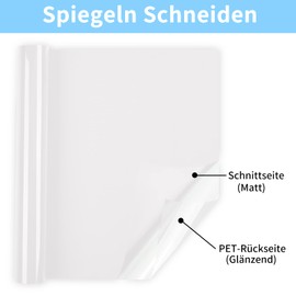 Lya Vinyl Textile Plotter Film, 30.5 cm x 1.8 m, White Flex Film Plotter Textile for Cricut and Silhouette Cameo, Textile Film Plotter for Iron-On DIY T-Shirt, Fabric