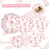 Pink Bow Cowgirl Party Dinnerware Kit for Girls - 20