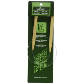 Clover 3016/24-13, Takumi Bamboo Circular 24 inch Knitting Needles, Size 13