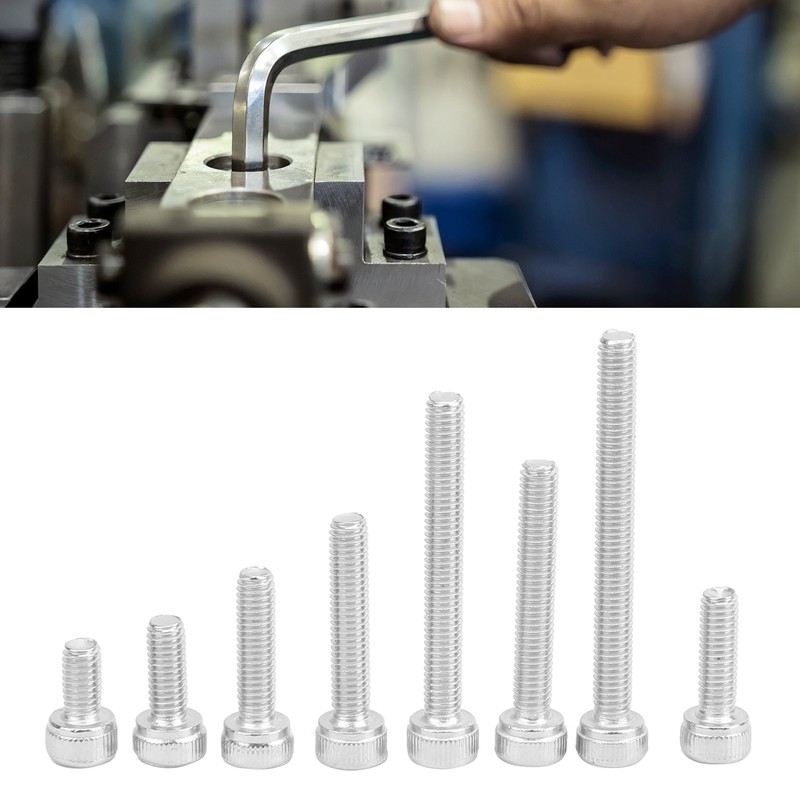 200Pcs Hex Socket Cap Head Screw 304 Stainless Steel Boxed