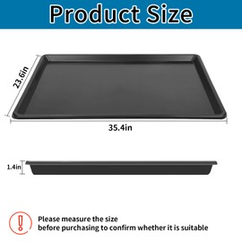3 Pcs Extra Large Oil Drain Pan for Under Car - 35.4 x 24 x1.4 inches, Durable Plastic Auto Oil Change Drain Tray, Oil drip pan for Garage Floor, for Under-Vehicle Plastic Oil Drain Pan
