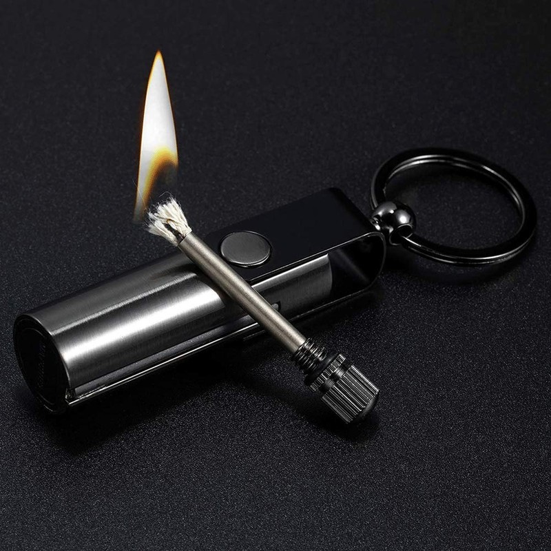 BIASTNR Permanent Match, Keychain Flint Matchstick Fire Starter Forever Match,