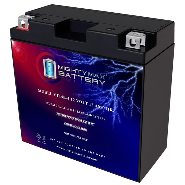 Mighty Max Battery YT14B-4 12V 12AH Replacement Battery Compatible With