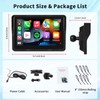 Podofo 2024 Upgrade Motorcycle GPS Wireless Apple Carplay/Android Auto Waterproof
